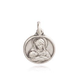 Matka Bożej Opatrzności.   Medalik ze srebra oksydowanego. Medalik Matki Bożej Opatrzności. 1.3 g  Gold Urbanowicz