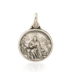 Święty Peregryn. Patron chorych na raka. Medalik srebrny średnica 25 mm,  6,1g  Gold Urbanowicz  shop online 