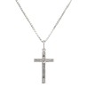Srebrny komplet. Łańcuszek 45 cm + krzyżyk