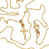 Piękny Złoty komplet. Łańcuszek 42 cm + krzyżyk- Gold Urbanowicz Toruń