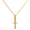 Złoty komplet. Łańcuszek 42 cm + krzyżyk- Gold Urbanowicz sklep