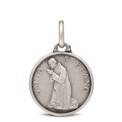 Święty Stefan. Medalik srebrny. średnica 16 mm. 2,5 g Gold Urbanowicz