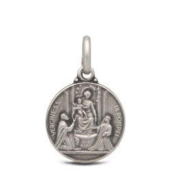 Srebrny Medalik Matki Bożej Pompejańskiej,  14mm, Gold Urbanowicz- shop online
