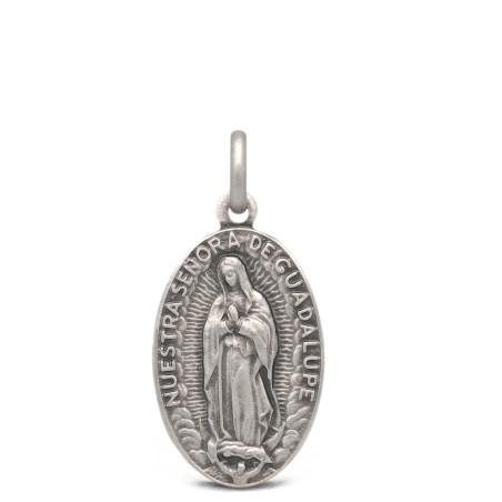 Matka Boża z Guadalupe - Medalik srebrny oksydowany. medalik ze srebra. GoldUrbanowicz