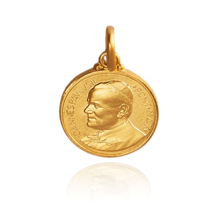 Św Jan Paweł II- Złoty medalik.  21 mm Gold Urbanowicz jubiler Warszawa