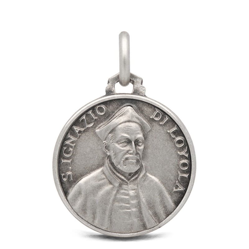 Święty Ignacy Loyola- medalik ze srebra  21mm 4,70g - medalik srebrny Gold Urbanowicz