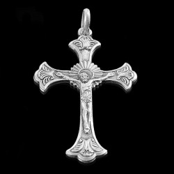 Srebrny krzyż barokowy 2,2g krzyżyk ze srebra oksydowanego. Gold Urbanowicz - sklep jubilerski Suwałki