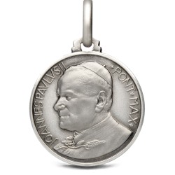 Medalik świętego Jana Pawła II.  Medalion ze srebra. - Święty Jan Paweł II.