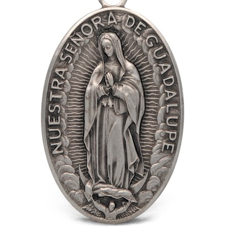 Medalik ze srebra / Medalion srebrny oksydowany, Matka Boża z Guadalupe. Sklep Gold Urbanowcz Sopot