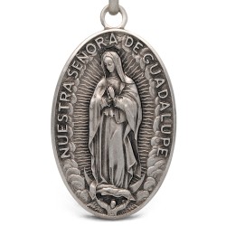  Medalion rzeźbiony srebrny- Guadalupe. 5,4g