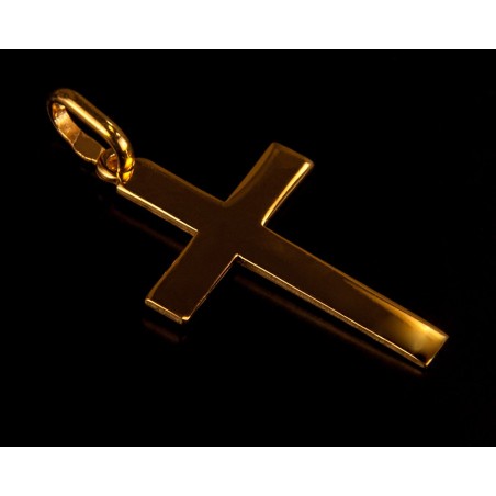 Gold Cross, Złoty krzyżyk, błyszczący,  1,4 g  Klasyczny wzór. Gold Urbanowicz.