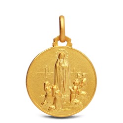 Złoty medalik MB Fatimska  średnica  21mm Poznań jubiler Gold Urbanowicz