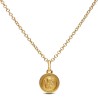 Złoty komplet.  Złoty łańcuszek 50 cm  + medalik 14mm.  Gold Urbanowicz