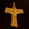 Krzyżyk ze złota tau franciszkański. Krzyż wykonany ze złota o próbie 585.  2,5 g  Gold Urbanowicz Wrocław