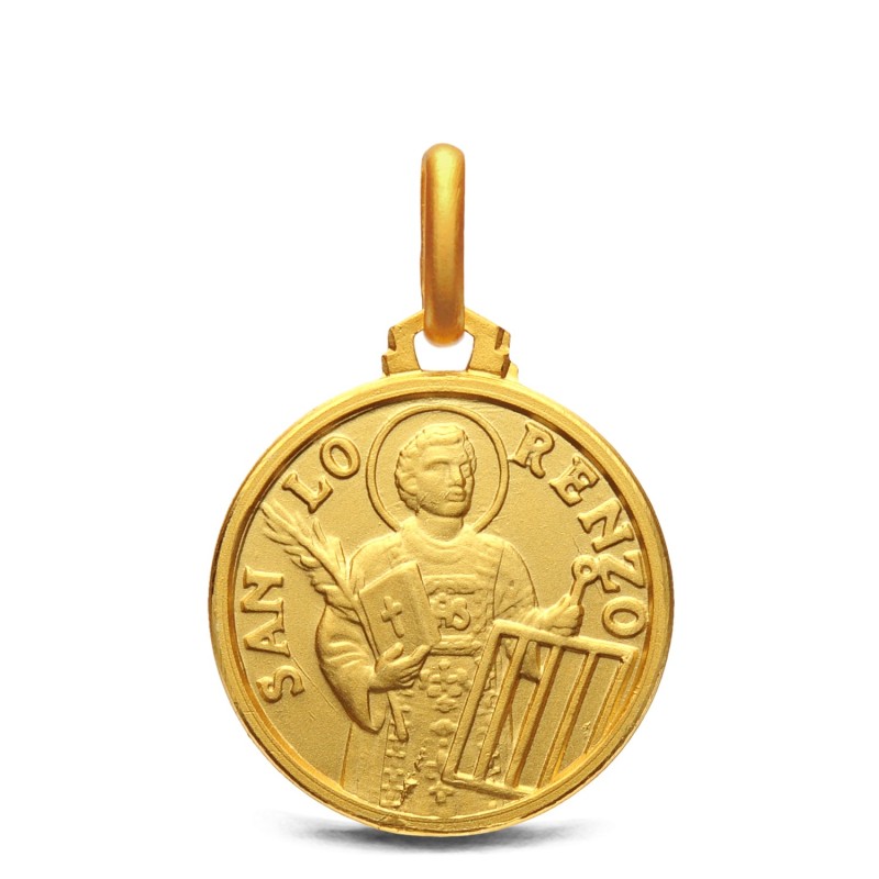 Złoty medalik ze Świętym Wawrzyńcem. Sklep Gold Urbanowicz 