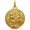 Medalion złoty - Święty Hubert.  21mm,  5,2g