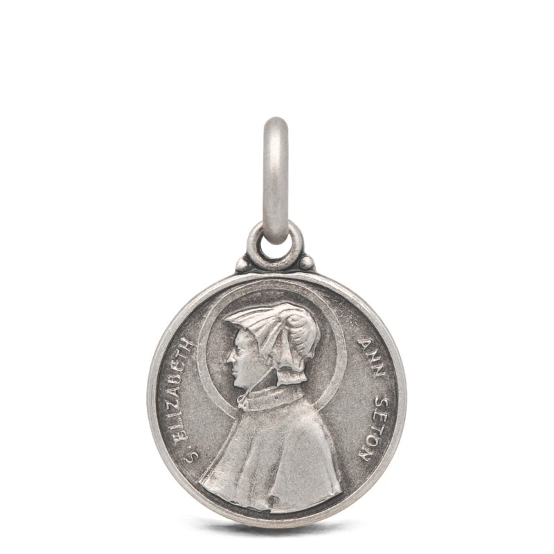 Gold Urbanowicz- shop online- Medalik srebrny Św Elisabeth Ann Seton, 18mm Gold Urbanowicz- shop online- Medalik srebrny Św Elisabeth Ann Seton, 18mm