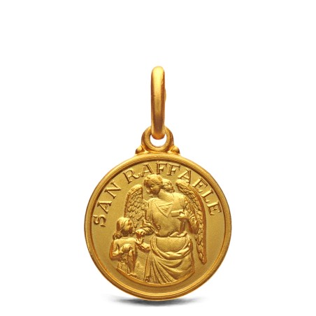 Medalik złoty - Archanioł Rafał 14 mm, 2.35 g