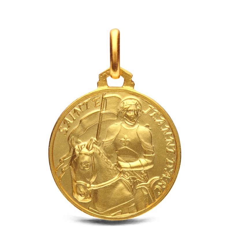 Medalik złoty -Św Joanny d'Arc-   18 mm,   4,2 g