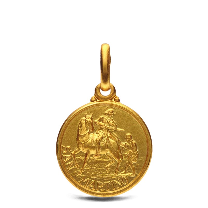 Święty Marcin- medalik złoty  14mm 2,15g