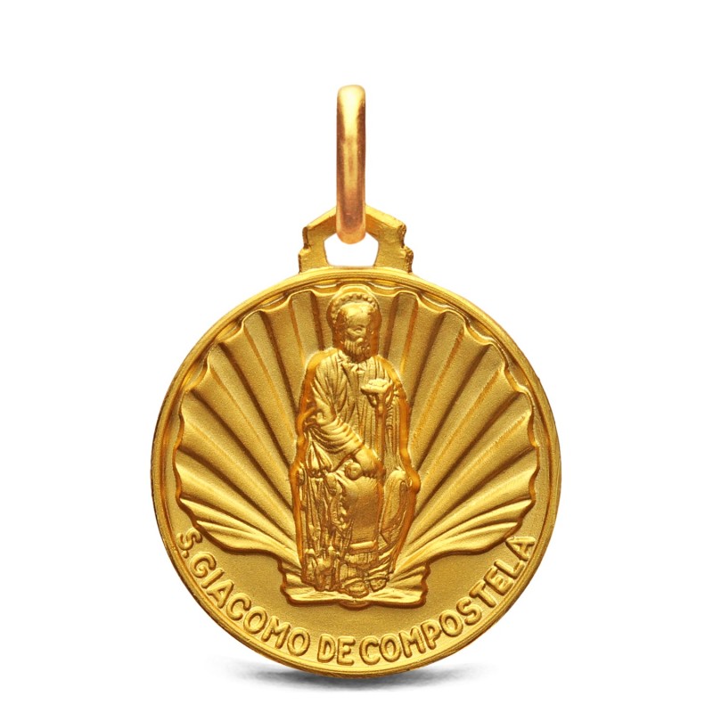 Medalik złoty Św Jakuba,  18 mm, 3,65 g