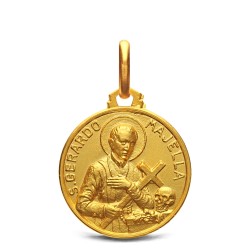 Święty Gerard Majella.  Złoty medalik.  16 mm  2,95 g