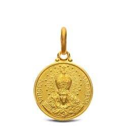 Medalik złoty - Macarena -Matka Bożej Nadziei. 14 mm, 2,2 g