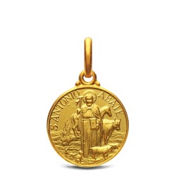 Św Antoni Abate - medalik złoty 14mm 2,15g