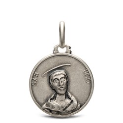 Medalik srebrny ze świętym Hugo z Lincoln. 16mm shop online Gold Urbanowicz -sklep Wrocław