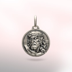 Duży Medalik srebrny z Jezusem Chrystusem. Sklep online Gold Urbanowicz - 21mm 5,6g - sklep Kraków