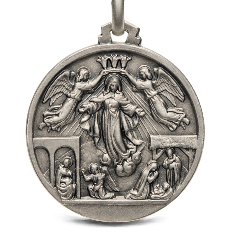 Duży Medalik srebrny- Sceny z życia Maryi,  25mm, 6,6g sklep Gold Urbanowicz - Częstochowa
