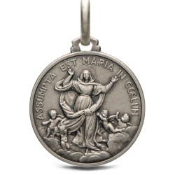 Duży Medalik srebrny Wniebowzięcie Maryi,  21mm, 4,6g - sklep Częstochowa