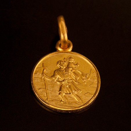 Sklep jubilerski Gold Urbanowicz - Medalion złoty świętego Krzysztofa - 25mm.