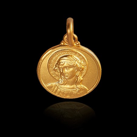 Medalik Złoty św Archanioł Gabriel - 21mm - sklep Gold Urbanowicz