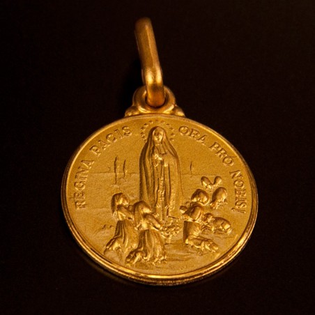 Gold Urbanowicz - Medalik złoty Matki Bożej fatimskiej - 25mm