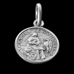 Medalik srebrny - św Jan Ewangelista. 21mm, Sklep Gold Urbanowicz Bydgoszcz