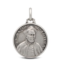 Święty Ignacy Loyola- medalion ze srebra  25mm 6,95g Kielce