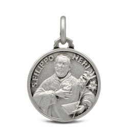 Święty Filip Neri - medalik ze srebra 21mm. sklep Jubilerski Gold Urbanowicz Katowice