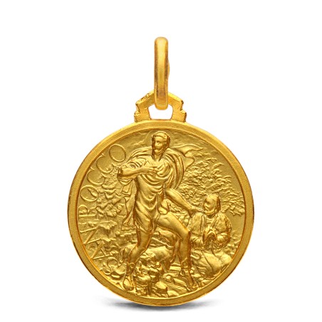 Złoty Medalik świetego Rocha. Medalik ze złota Święty Roch. Sklep gold Urbanowicz Wrocław