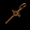 Gold Urbanowicz  - Złoty krzyżyk ozdobiony błyszczącym wieńcem.0,4 g
