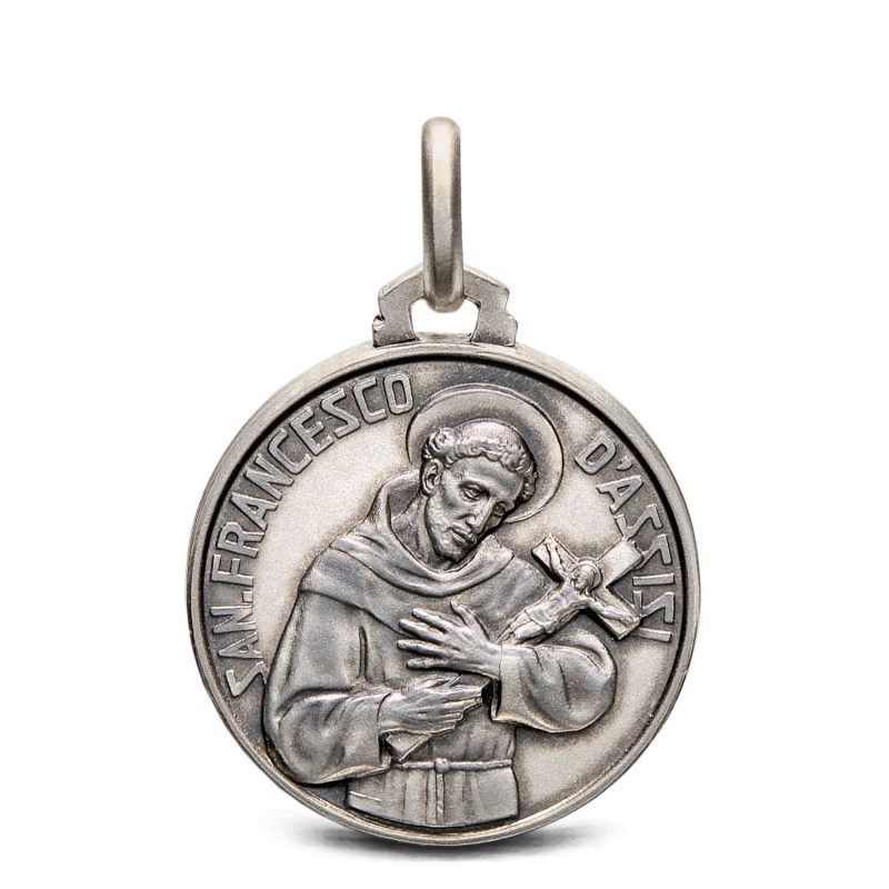Srebrny medalik świętego Franciszka, Medalik z wizerunkiem świętego Franciszka na Bierzmowanie- Wrocław Gold Urbanowicz