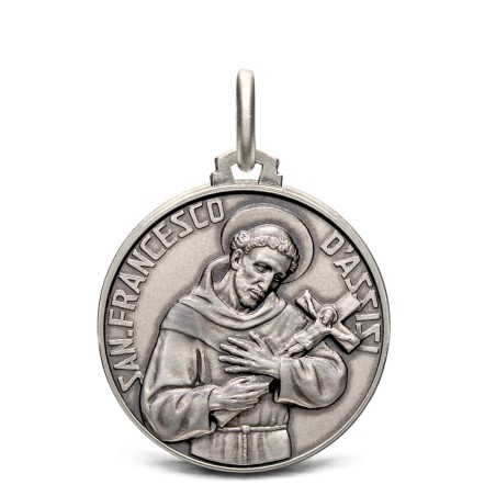 Medalik św Franciszka z Asyżu na Bierzmowanie. Gold Urbanowicz sklep jubilerski Wrocław
