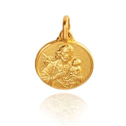 Malutki złoty medalik św Józef z Nazaretu 10 mm, Gold Urbanowicz