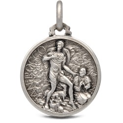 Medalik srebrny Świętego Rocha