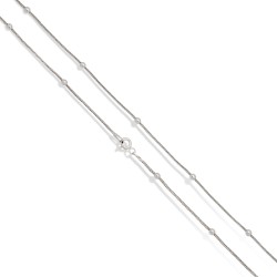 Srebrny naszyjnik z kuleczkami, 3,25 g, 45 cm