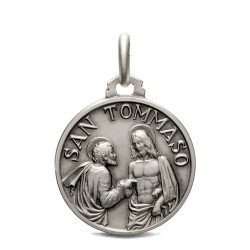 Święty Tomasz.  Medalik srebrny. 18mm,   Gold Urbanowicz