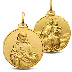 Szkaplerz Karmelitański. Matka Boska Szkaplerzna, medalik złoty -Gold Urbanowicz Wrocław