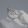 Św. Jan Chrzciciel- medalik srebrny oksydowany, 8 mm, 0,6 g