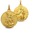 Szkaplerz Michała Archanioła medalik dwustronny ze złota 14K-  18mm, 4,55g