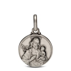 Święty Józef. Patron Rzemieślników.  Medalik ze srebra.  2 g, 14mm,  Gold Urbanowicz- jubiler Gdynia